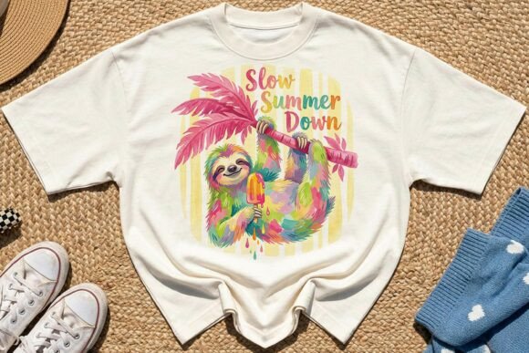 Download Playful Summer Sloth Sublimation PNG - Png Collection