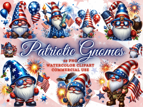 Download Patriotic Gnome Clipart - Patriotic Png - Png Collection