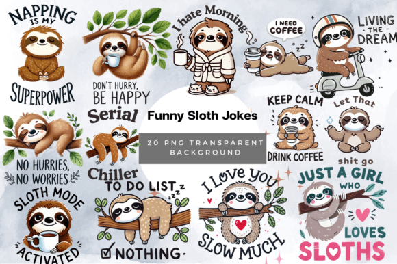 Download Funny Sarcastic Sloth Coffee Quote PNG - Png Collection