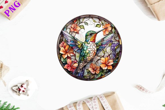 Download Stained Glass Hummingbird Clipart PNG - Png Collection