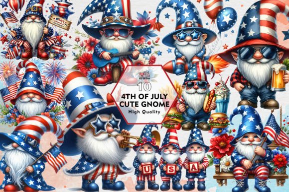 Download 4th of July Cute Gnome Clipart PNG - Png Collection