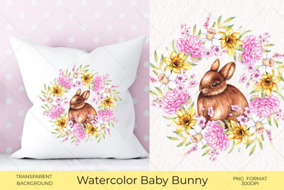 Download Watercolor Baby Bunny Print PNG - Png Collection