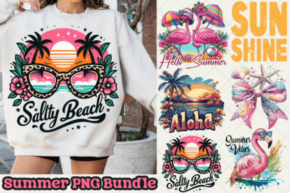 Download Trendy Summer Bundle PNG, Vintage Summer - Png Collection