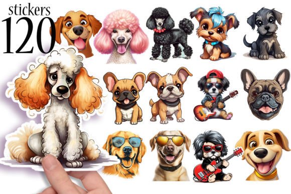 Download Funny Dog Face Printable Stickers PNG - Png Collection