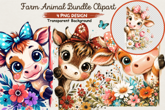 Download Christmas Farm Animal Clipart PNG - Png Collection