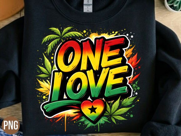 Download One Love Reggae Heart Weed Leaf PNG - Premium Resources