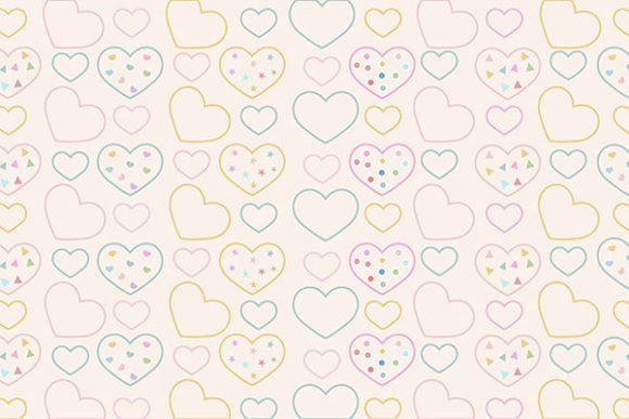 Download Lovely Romantic Background with Hearts - Love Collection