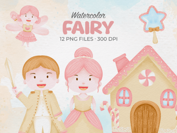 Download Watercolor Fairy Tale Set 1 Clip Art - Watercolor fairy tale Collection