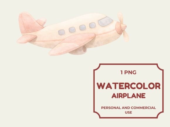 Download Watercolor Airplane PNG – Vintage Plane - Png Collection
