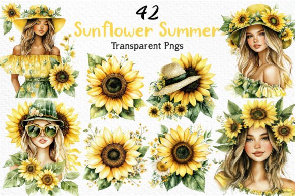 Download Watercolor Sunflower Summer Clipart PNG - Png Collection