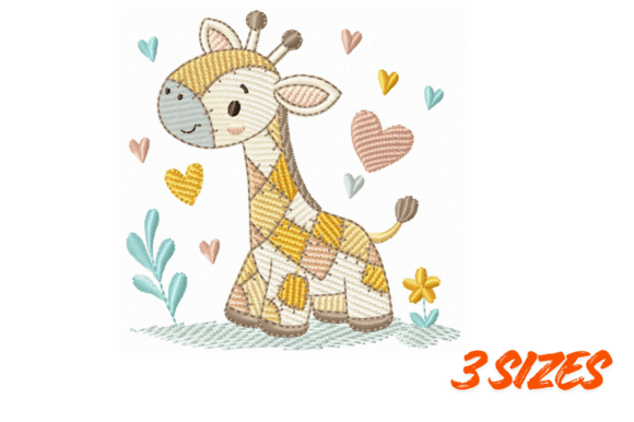 Download Cute Giraffe Embroidery Nursery Art - Nursery art Collection
