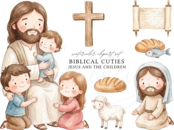 Download Jesus and the Children Clipart PNG - Png Collection