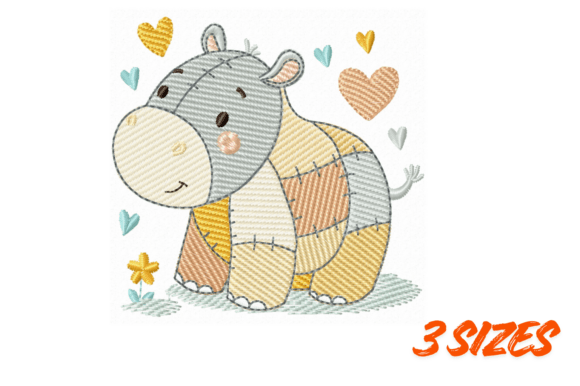 Download Cute Hippo Embroidery Nursery Art - Nursery art Collection