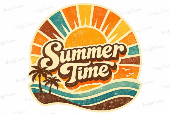 Download Retro Sunshine Summer Time PNG - Png Collection