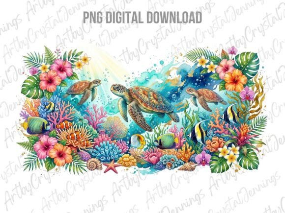 Download Tropical Sea Turtle Reef Clipart PNG - Png Collection